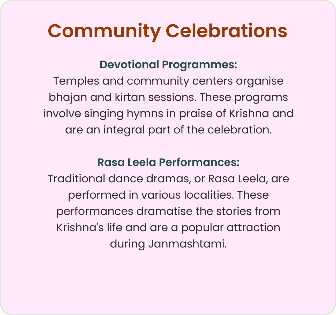 community celebrations