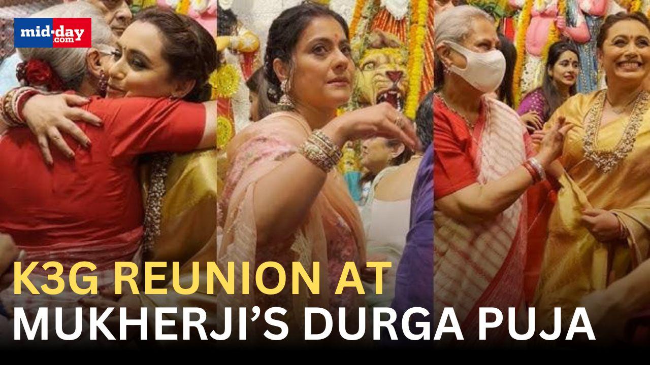 Rupali Ganguly, Jaya Bachchan, & Bipasha Basu at North Bombay Sarbojanin Pandal