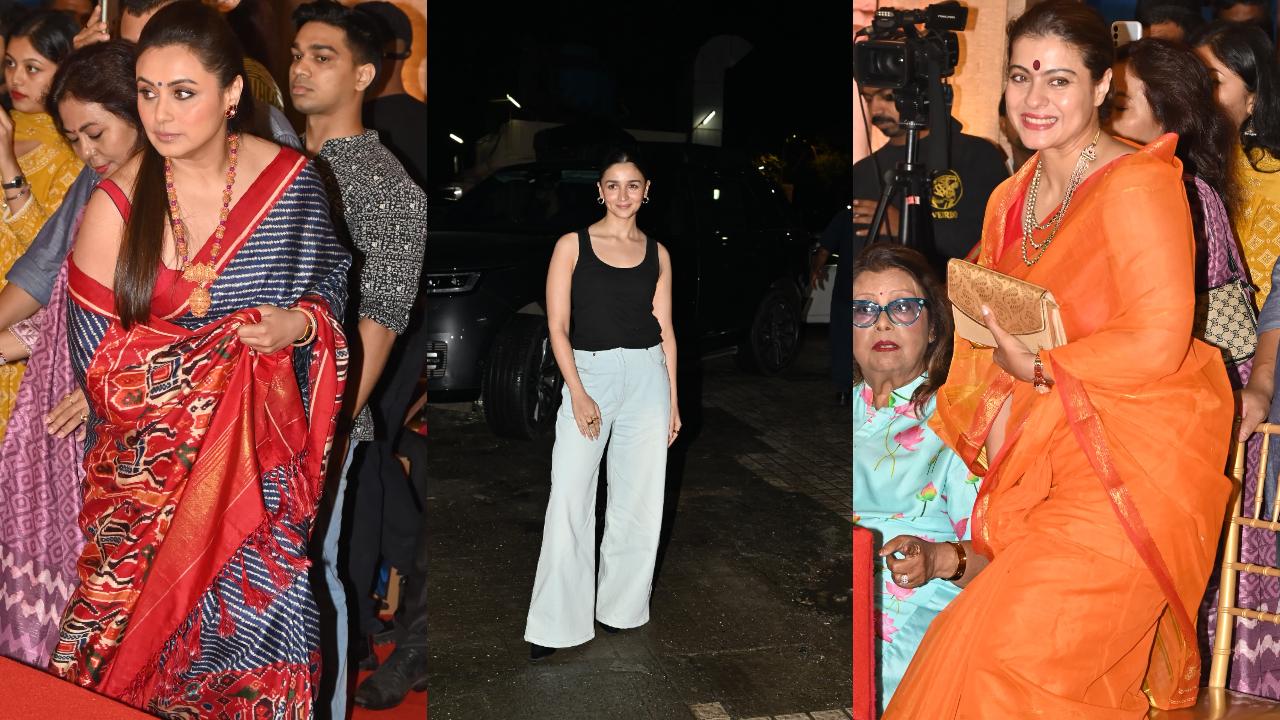 Spotted in the city: Rani Mukerji & Kajol at  North Bombay Durga Puja pandal